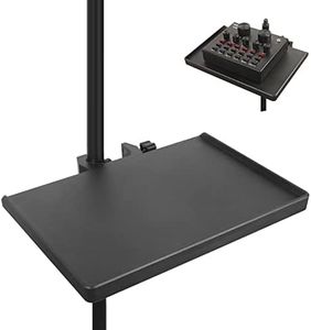 Microphone Stand Tray Sound Card Tray Clamp-On Rack Tray Holder With Threaded Clamp Clip Fit for Most Microphones Stand for Stage, Live Streaming, Recording for Music Sheet Tripod Bracket Accessories