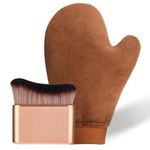 Self Tanning Mitt and Brush, Fake Tan Mitt Self Tanning Gloves Self Tanner Brush and Mitt Kit for Lotion, Sunless, Spray Tan, Face, Body