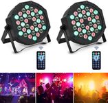 2PCS Stage Lights 36LED 72W Disco Light RGB DMX512 with Remote Control, Par Light 7 Modes Stage Lighting Effect DJ Lights for Party Bar Club Wedding Halloween Christmas