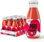 Pomona Organic Juices Pure Tomato Juice, 8.4 Ounce Bottle (Pack of 12), Cold Pressed Organic Juice, Non-GMO, No Sugar Added, Not from Concentrate, Gluten Free, Kosher Certified, Preservative Free