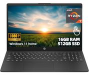 HP 15.6" FHD Touchscreen Laptop for Business and Home Use, Ryzen 7 5825U, 16GB RAM, 512GB SSD, Fast Wi-Fi 6, Radeon Graphics, Windows 11 Home, Portable Notebook for Work and Study