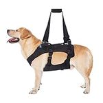 Yrenoer Dog Lift Harness, Rehabilitation Lifts Vest for Dogs, Support & Recovery Sling, Adjustable Breathable Lifting Straps for Old, Joint Injuries, Arthritis, Paralysis Dogs Walk (XL, Black)