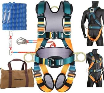 Golmudsafe Safety Harness Fall Protection,roof harness safety,climbing harness，safety harness for construction,upgraded removable cushion bag and rope