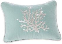 Harbor House Modern Design Decorative Pillow Hypoallergenic Sofa Cushion Lumbar, Back Support, Oblong 12" x 16", Coastline, Cotton Blue