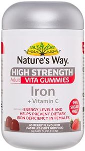 Natures Way Adult Vita Gummies Sugar Free High Strength Iron 65 Gummies