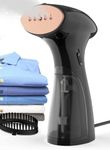 OLAYMEY Clothes Steamer Handheld 1600W, Steamer Clothing 25g Jet Steam Rate for Home Travel, Portable Garment Steamer Iron Removes Wrinkle and Odours with Detachable Water Tank, GY2000, Black
