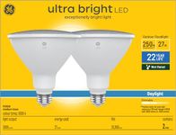 GE Ultra Bright LED 250 Watt Replacement, Daylight, PAR38 Outdoor Floodlight Bulbs (2 Pack)