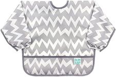 Bumkins Waterproof Sleeved Bib, Gray Chevron (6-24 Months)