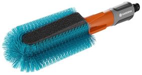 Gardena Cleansystem Bicycle Brush: Cleaning Brush for Washing Bicycles, Trailers or pushchairs, incl. Replaceable Sponge, with Water-Flow Regulation (18848-20)