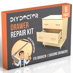 DIY Doctor - Drawer Doctor Kit - Mend Repair Broken Buckled Drawers - Drawer Strengthener - Drawer Repair Kit - Drawer Support - Drawer Reinforcers Fixing Kit - 6 Pack