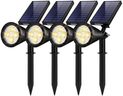 InnoGear Solar Lights Outdoor Waterproof Solar Garden Light for Outside Yard Landscape Lighting Pathway Spot Lights Spotlight Wall Light Auto On/Off, Pack of 4 (Warm White)