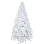LOKIPA White Christmas Tree, 7ft Artificial Bushy Christmas Tree with 1600 Tips and Christmas Tree Metal Stand