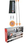 Beersbee® Polish Horseshoes Outdoor Flying Disc Target Bottle Drop Lawn Game Set - Adults & Kids, Backyard, Beach, Tailgating, Party Games - Includes Frisbee, Poles, Bottles, and Carry Bag