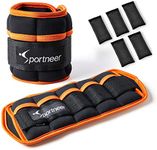 Sportneer 0.45-3.15kg Adjustable Ankle Weights Wrist Straps , Each 0.23-1.6 Kg, 2 Pack, 0.45-3.15kg