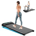 Walking Pad with Incline, Under Desk Treadmill, Portable Treadmills for Home Office, 4 in 1 Walking Running Machine Manual Incline, Compact Treadmill 265LB Capacity with Remote Control