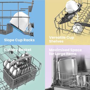 COMFEE Fully Integrated Dishwasher – White Built-In Kitchen Appliance
