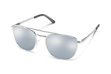 Suncloud Fairlane Polarized Sunglasses, Matte Silver/Polarized Silver Mirror, One Size