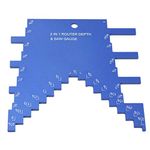 Step Depth Gauge for Router and Table Saw, Aluminum Ultimate Clarity Depth Gauge (Blue)
