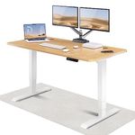 Desktronic Height-Adjustable Desk 160 x 80 cm - Sit Stand Desk - Integrated USB/USB-C - 3 memory presets - Dual motor Electric Standing Desk - Electric Touchscreen Stand Up Desk - Rising Desk
