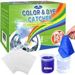 Color Dye Catchers for Laundry 120ct, Super Absorption Color Trapping Sheets Allow Mixed Wash, Dye Guard Grabber Sheets for Home or School, Maintain Original Color of Clothing, Fragrance Free