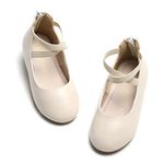 Kiderence Little Toddler Girls Dress Shoes Ballerina Ballet Flats Kids Off White Mary Janes Size 11