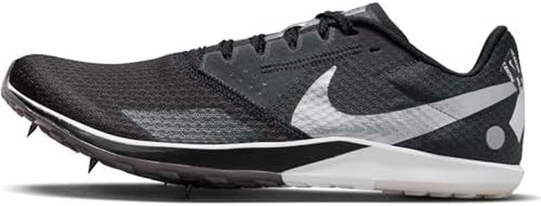 Nike Rival XC 6 Cross-Country Spikes (DX7999-001, Black/Metallic Silver-DK Smoke Grey) Size 10