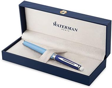 Waterman Hémisphère Fountain Pen | Metal & Blue Lacquer with Palladium Coated Trim | Stainless steel Medium Nib | Gift Box