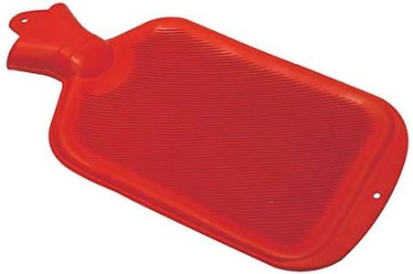 Classic Red Rubber Hot Water Bottle, Hot Compress, Pain Relief from Headaches, Cramps, Arthritis, Back Pain, Sore Muscles, Injuries - 2 Quart Capacity