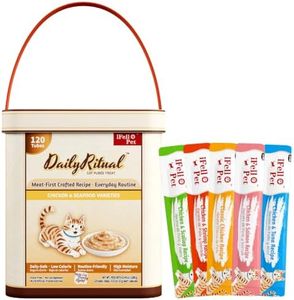 IFELLO PET High-Meat Lickable Cat Treats, Variety Pack – Real Chicken & Seafood – Smooth Creamy Purée – Grain-Free (120, Chicken Mix)