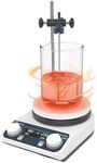 JOANLAB Digital Hotplate Magnetic Stirrer Hot Plate 200-1500rpm, 280℃/536℉,Probe Sensor & Support Stand Included,3000ml Lab Hot Plate Stirrer with Ceramic Coated