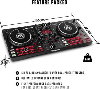 Numark Mixtrack Pro FX DJ Controller – 2-Deck USB DJ Mixer