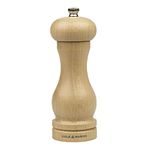 Cole & Mason Beech Capstan A6 Pepper Mill, 165mm, Adjustable Grind Precision+ Mechanism, Beech Wood, Single, Includes 1 x Pepper Grinder