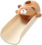 Skyroku Faucet Extender for Toddlers, Sink Extenders with Temperature Sensitive for Kids Hand Washing Sink Faucet Extension,Suitable for Bathroom Sink, Kitchen,Bathtub (Brown)