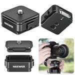 NEEWER Arca Quick Release Plate Set, Four Sided Slot, Compatible with Arca Swiss Camera Mount Adapter with 1/4" 3/8" Thread for Gimbal Stabilizer etc Max Load 8kg, CA009