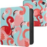 kwmobile Case Compatible with Kobo Libra 2 Case - eReader Cover - Flamingos Dark Pink/Pink/Red