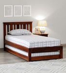 Ferrovilla Tuis Trundle Single Sheesham Wood Bed for Bedroom with 2 Years Warranty | Office Furniture | Living Room Cot | Wooden Bed | Daybed |Traditional Beds | Bedroom Furniture |
