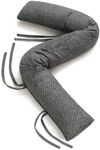 Draught Excluder for Windows up to 120 cm, Washable, Energy-Saving, Extra Long and Heavy, Also Suitable for Wide Doors, Grey