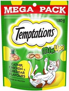 TEMPTATIONS Cat Treats Mixups Catnip, Chicken and Cheddar 180g Bag, 5 Pack