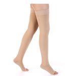 Medtex Class II Microfiber Lycra Medical Compression Stockings for Varicose Veins,Class 2 Thigh Length | Class II Compression Socks | Varicose veins stockings for Men and Women 23-32 mm Hg (Medium)