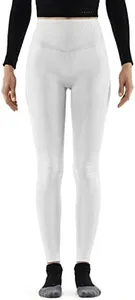 FALKE Women's Maximum Warm Long Base Layer Bottom, Thermal Underwear, Cold Weather, Breathable Quick Dry, Nylon, White (White 2860), L, 1 Pair