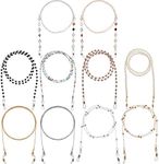 Frienda 10 Pieces Eye Glass Chains for Women Beaded Eyeglasses Strap Eye Glasses Holders Around Neck Eyeglasses String Holder Glasses Necklace Glasses Cord Lanyard Gift, 10 Styles