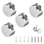 WJUAN 4 Pcs Glass Clamp Bathroom Mirror Clips Zinc Alloy Glass Clip Shelf Support Brackets Holder, Suitable for Bathroom, Living Room, Public Places