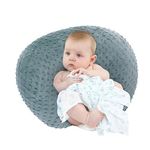 LEE AND TOWN Baby Nursing Pillows, Breastfeeding Pillow for Newborn Boys Girl,‎Minky Tummy Time Pillow Gift Green