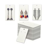 DEEPTAGS Jewellery Display Cards for Earring, Bracelet, Necklace, Jewelry - White, 200 PCS