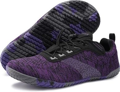 Joomra Wide Barefoot Shoes for Women Size 6.5 Zero Drop Minimalist Toe Box Width Sneakers Female Trail Road Running Jogging Slip On Purple 37