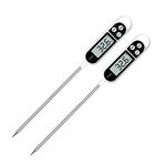 TAKSHO Meat Thermometer, Cooking Thermometer, Auto-Off Digital Food Thermometer with Food Temperature Probe, for Meat, Grill, Barbecue, Sugar, Milk & Water, Kitchen - 2 pack