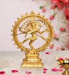 AONA Nataraja Shiva Idol Sculpture Handmade Antique Dancing Nataraj Pratima Statue Height 13.5 Inches