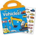 Reusable Sticker Book for Kids, Veh