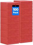 HOMEXCEL Red Shop Towels 100 Pack, 