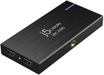 j5create 4K Game Video Capture Card with PD 60W Pass-Through Charging, Stream and Record 4K Video on PC, PS5, PS4, Xbox, Switch, Work with OBS, Twitch, YouTube (JVA14)